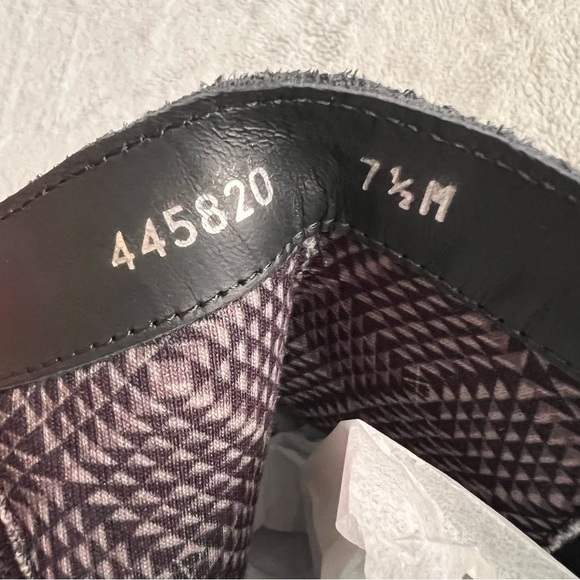 Aquatalia Charlotte Weatherproof Suede Leather Block Heel Ankle Boot Black 7.5 - Picture 14 of 15